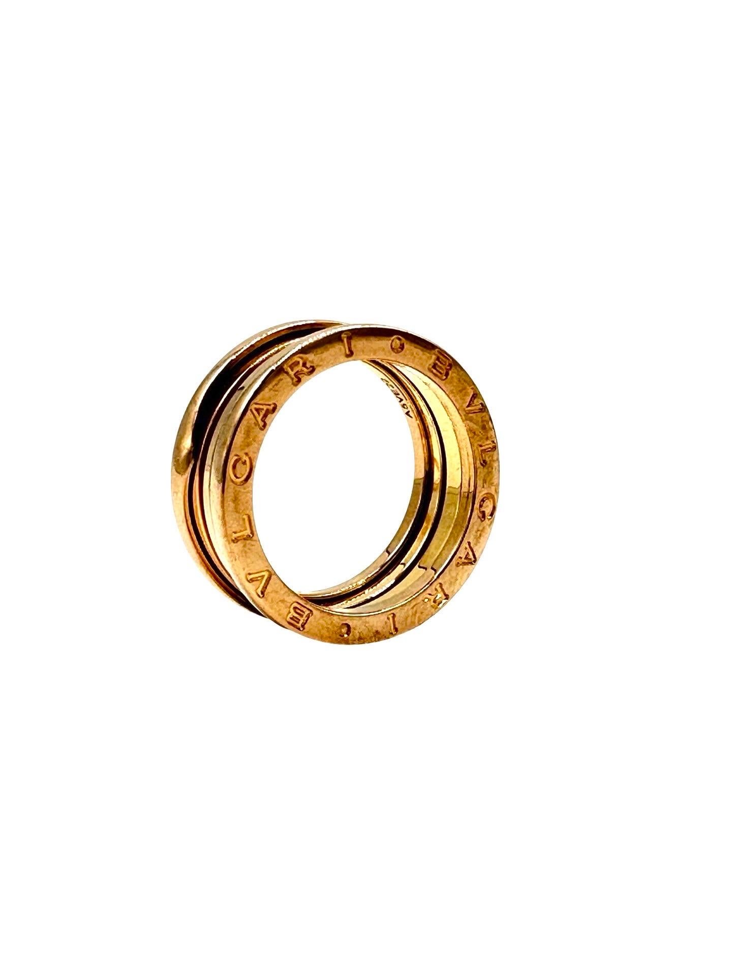 Moderno Anello Bulgari B.zero1 in oro rosa 18K in vendita