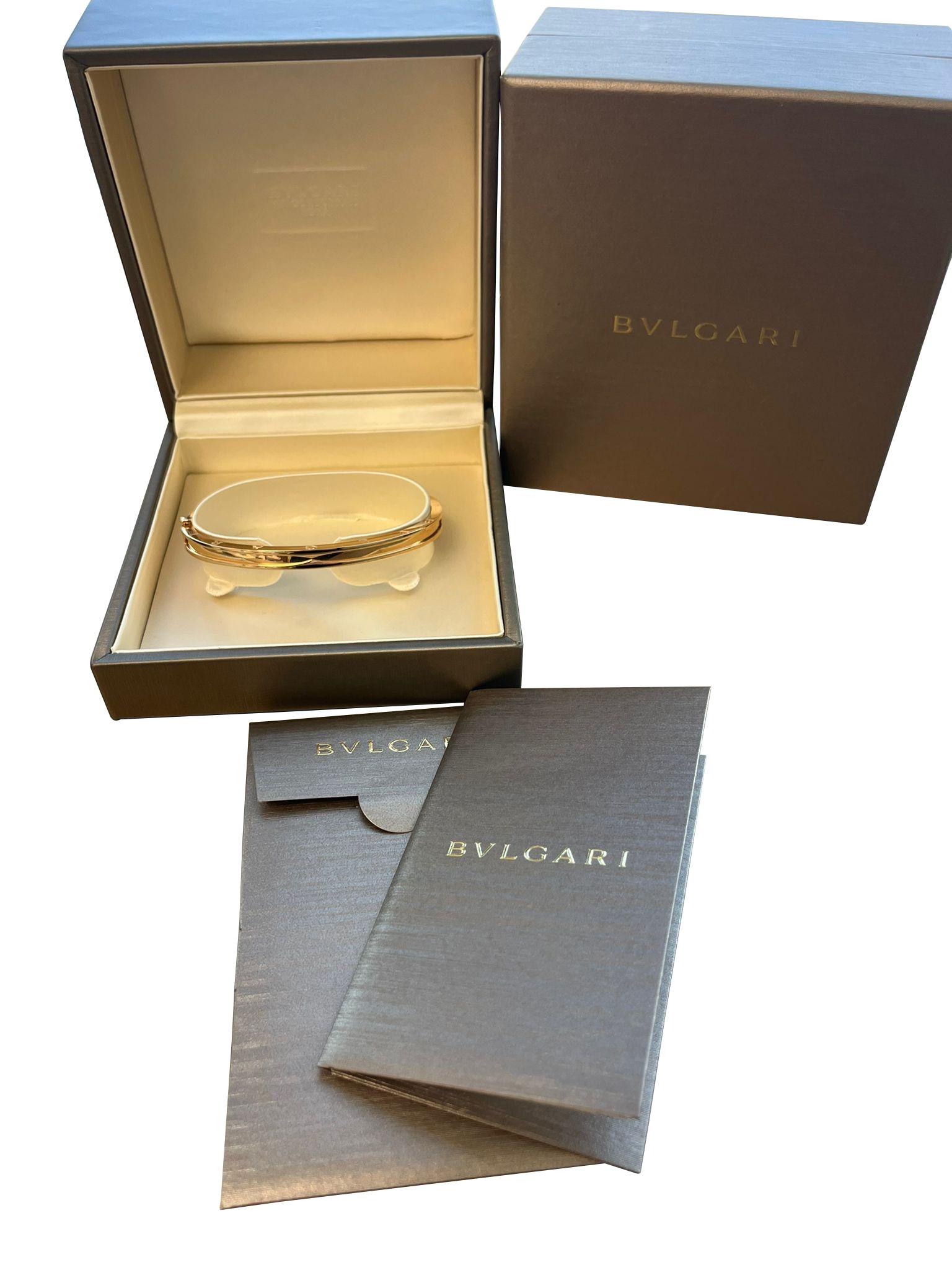 Women's or Men's Bulgari B.Zero1 Bracelet 18K Rose Gold Bangle For Sale