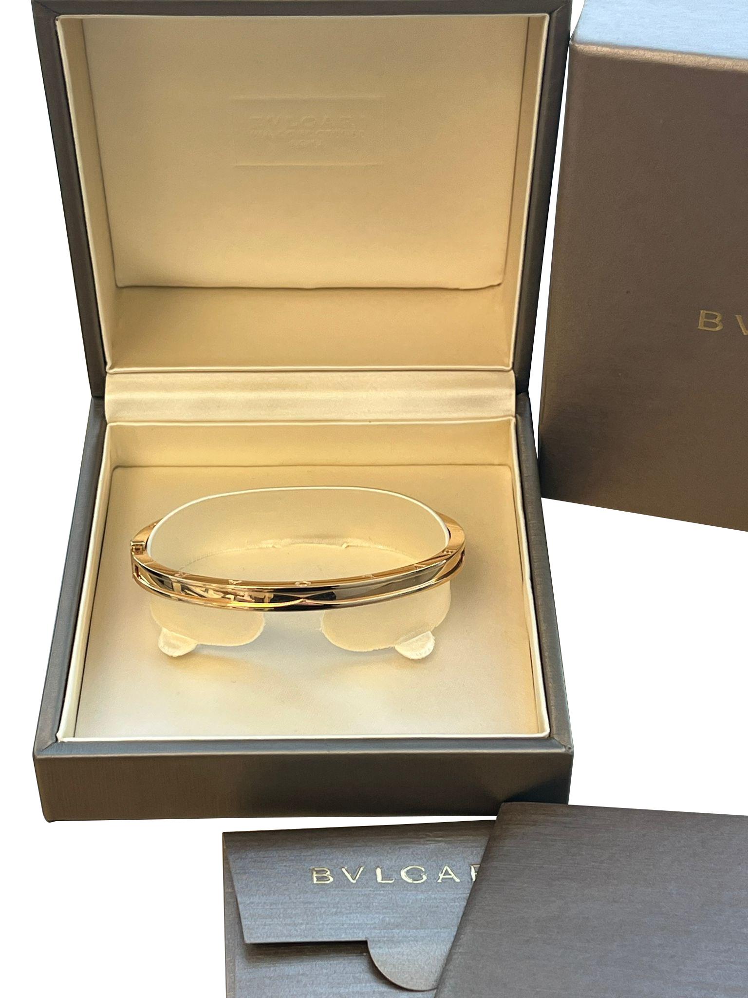 Bulgari B.Zero1 Bracelet 18K Rose Gold Bangle For Sale 2