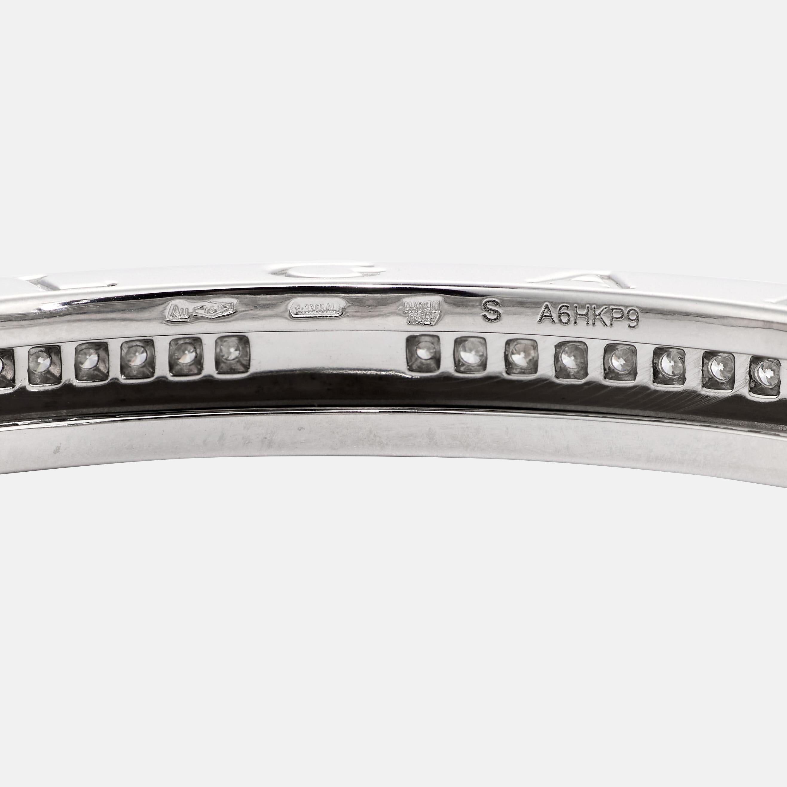 BULGARI Bracciale B.Zero1 in oro bianco e diamanti in vendita 1