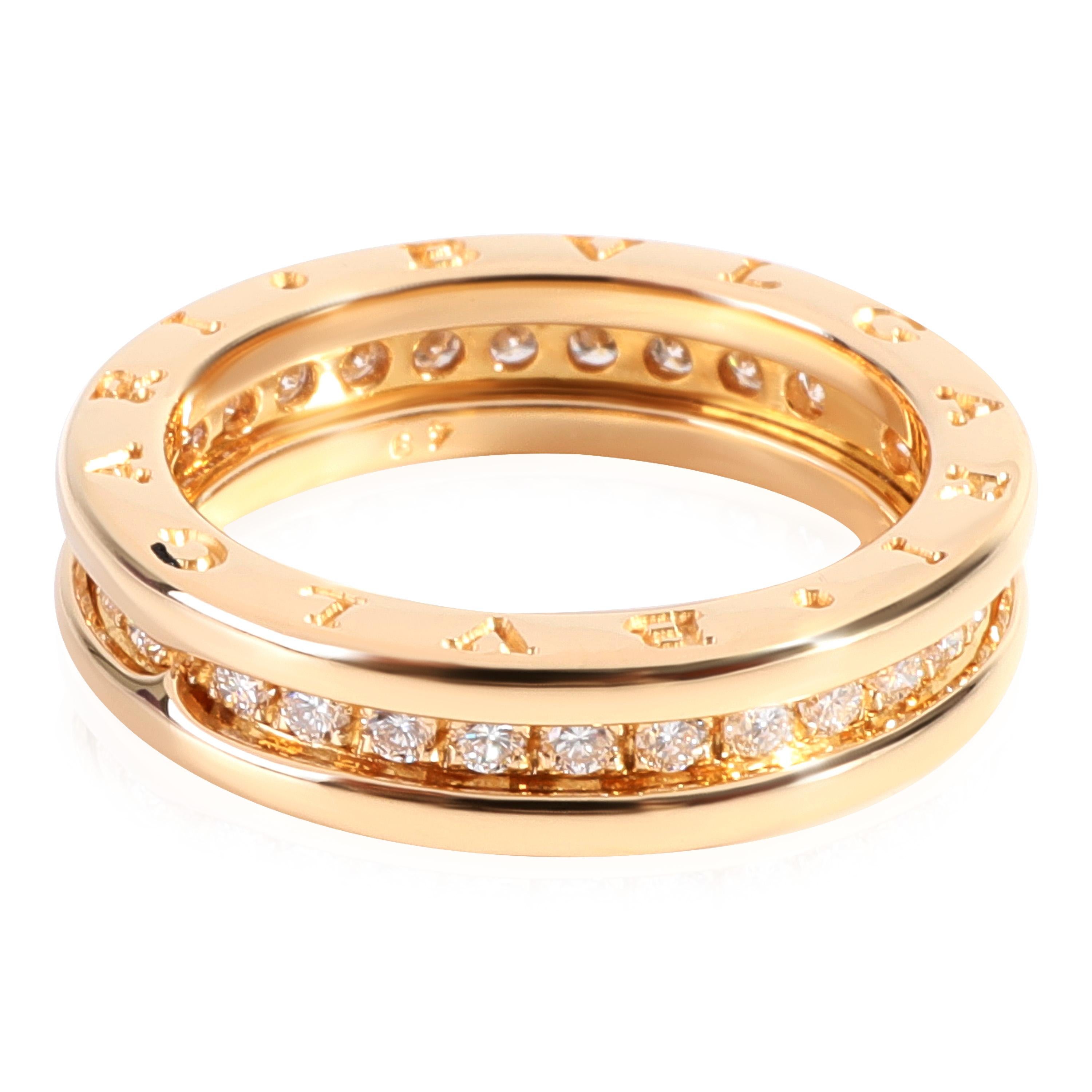 Bulgari B.Zero1 Diamond Ring in 18k Yellow Gold 0.45 CTW For Sale at 1stDibs