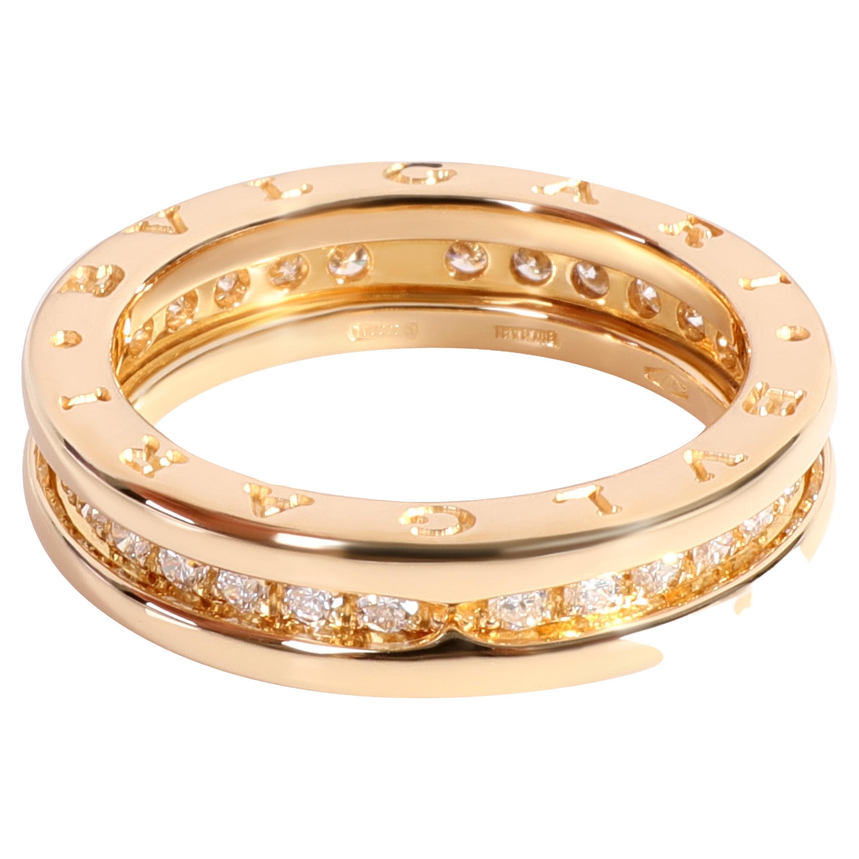 Bulgari B.Zero1 Diamantring aus 18 Karat Gelbgold mit 0,45 Karat im Angebot  bei 1stDibs