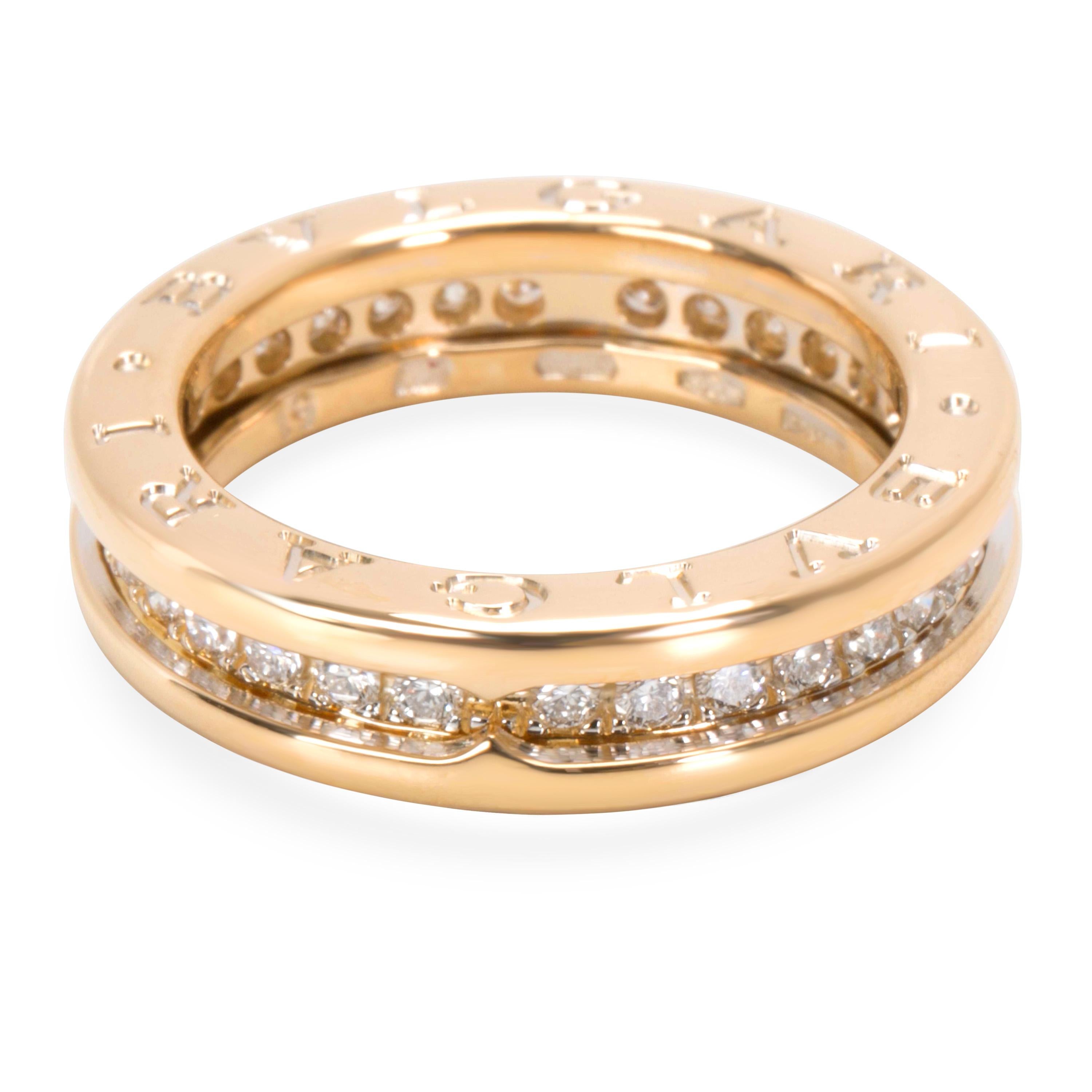 Bulgari B.Zero1 Diamond Ring in 18 Karat Yellow Gold '0.64 Carat In Excellent Condition In New York, NY