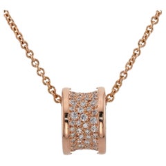 BULGARI B.Zero1 Diamond Rose Gold Pendant Necklace