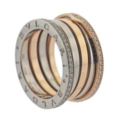 Bulgari B.Zero1 Diamond Tri Color Gold Ring