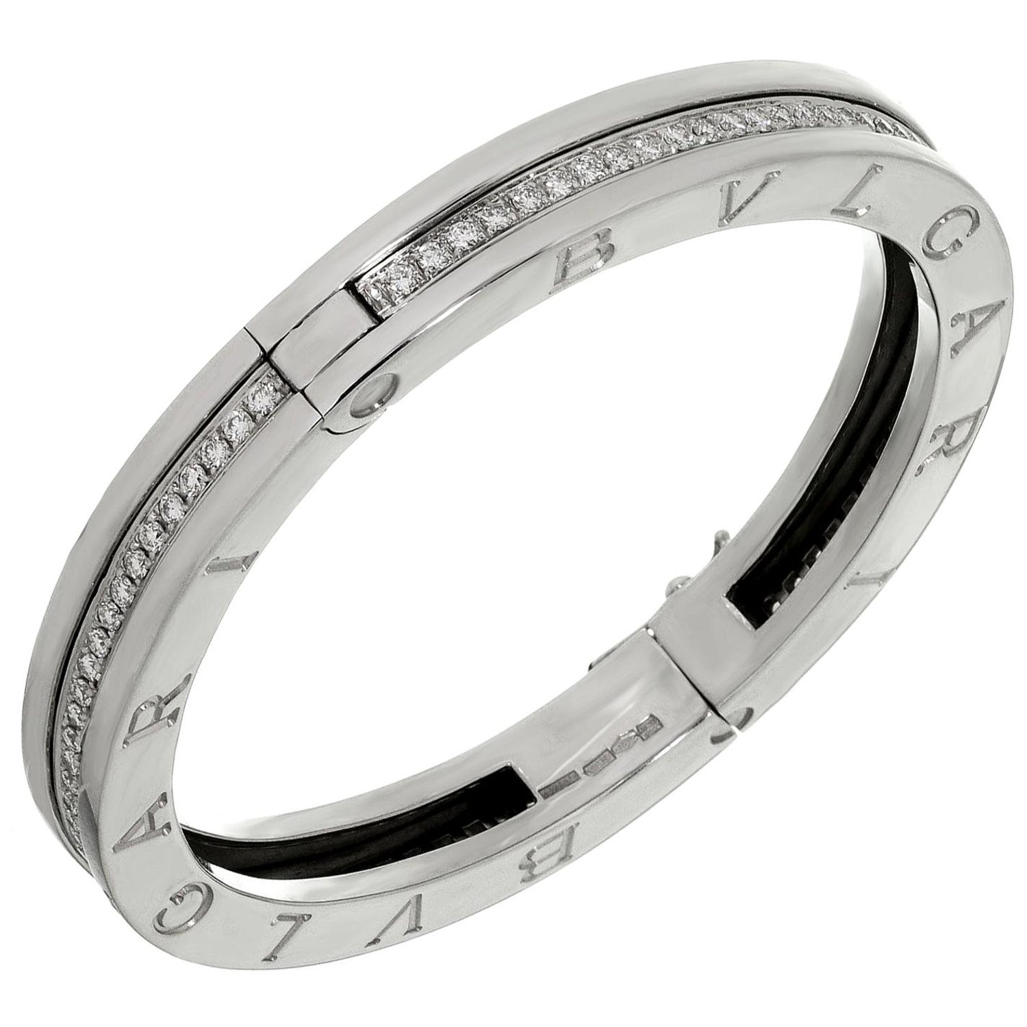 Bvlgari Bulgari B.Zero1 Diamond White Gold Band Ring 54 For Sale at 1stDibs  | harry styles lion ring engraving, bulgari panther ring, bvlgari panther  ring
