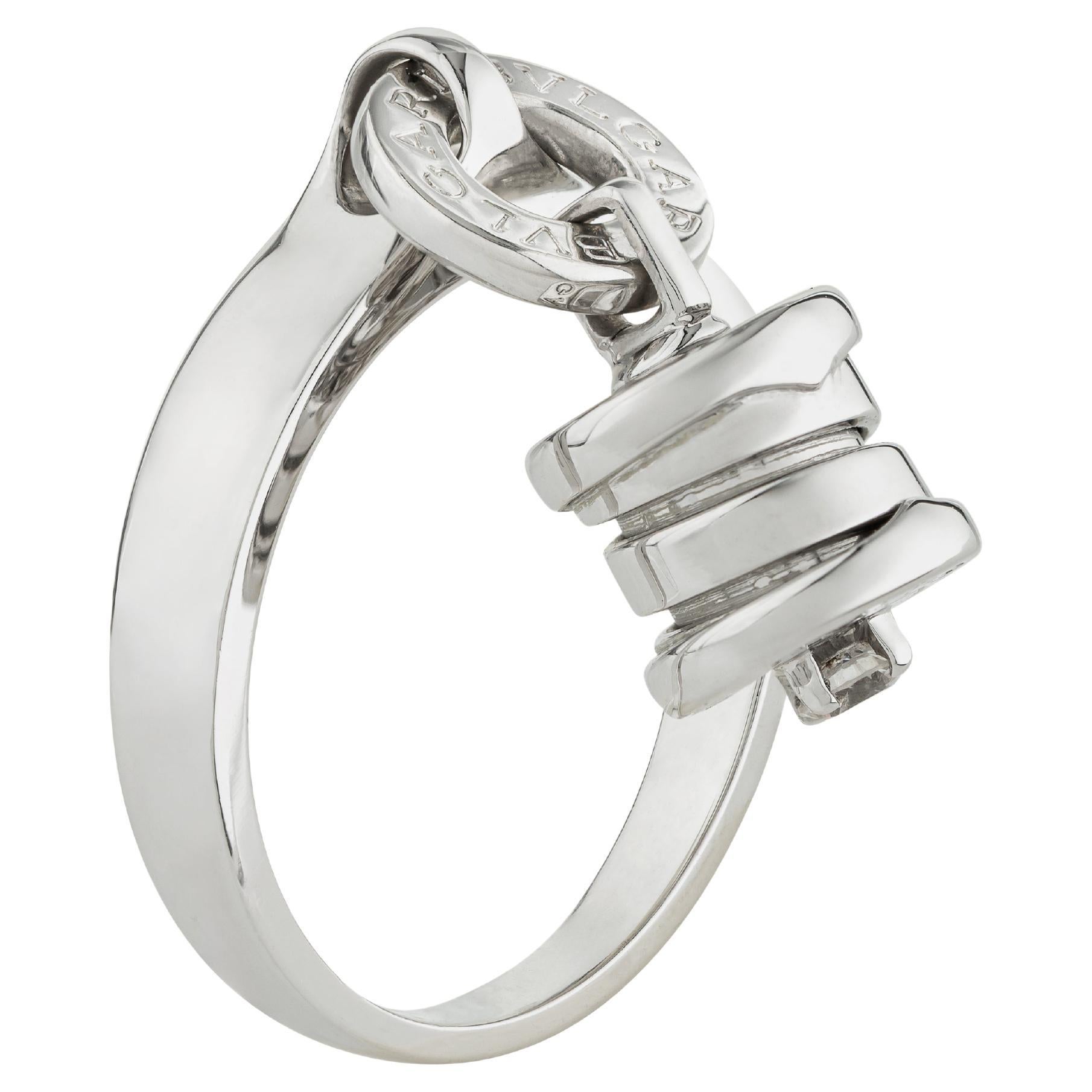 Bulgari B.Zero1 Diamond White Gold Ring For Sale