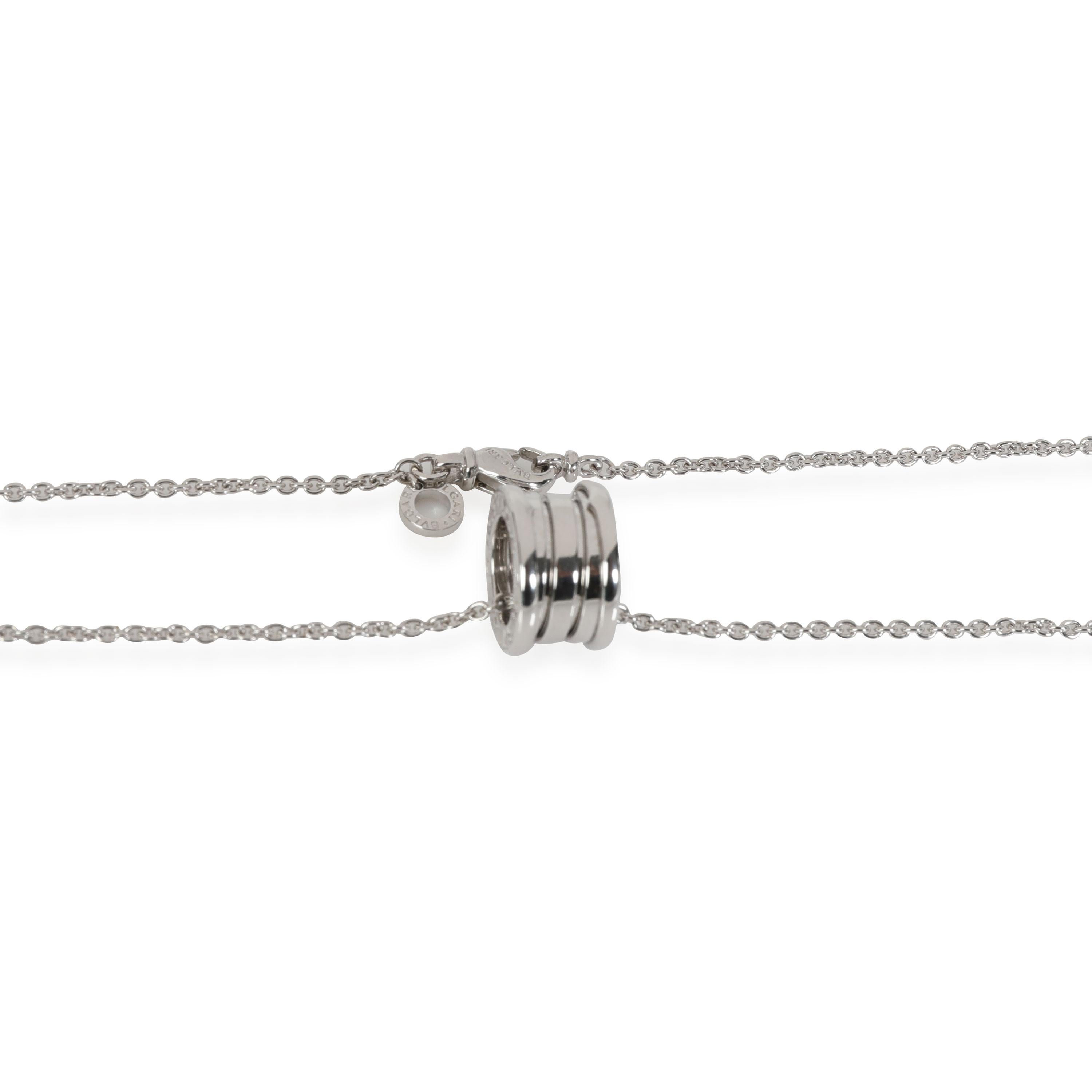 Bulgari B.Zero1 Fashion Necklace in 18k White Gold In Excellent Condition For Sale In New York, NY