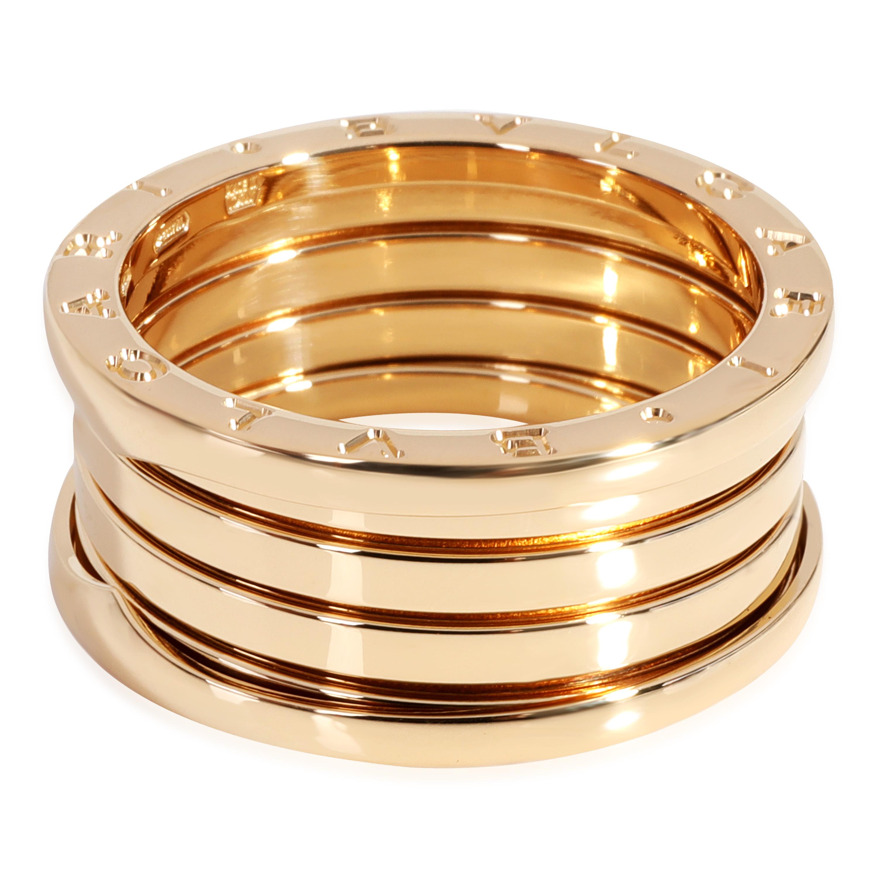 Bulgari B.Zero1 Four Band in 18k Yellow Gold

PRIMARY DETAILS
SKU: 117743
Listing Title: Bulgari B.Zero1 Four Band in 18k Yellow Gold
Condition Description: Retails for 2650 USD. In excellent condition and recently polished. Ring size is