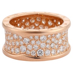 Anello B.Zero1 Large di BULGARI, oro rosa 18 carati, diamanti da 2,52 carati