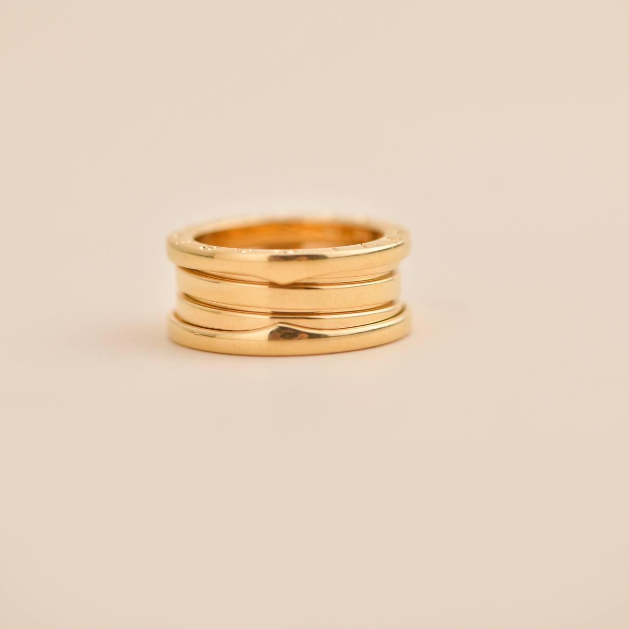 Women's or Men's Bulgari B.Zero1 large Yellow Gold Ring Size 53