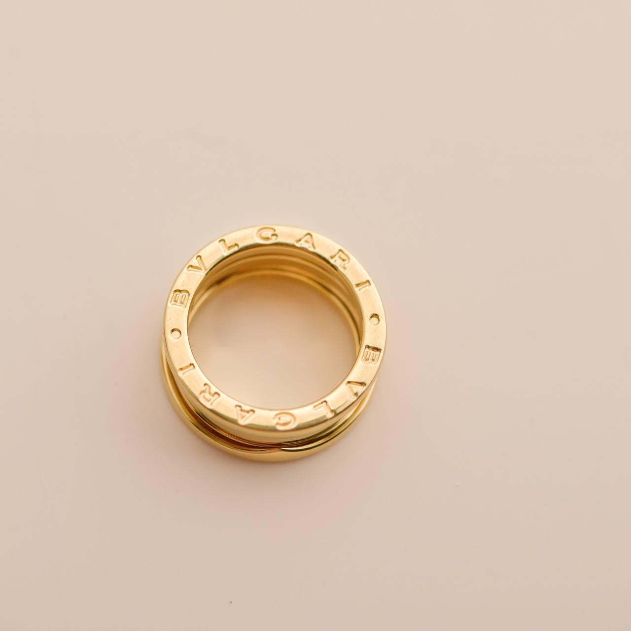 Bulgari B.Zero1 large Yellow Gold Ring Size 53 1