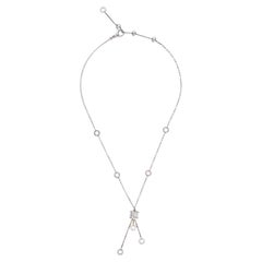 Bulgari B.zero1 Logo Charm 18 kt White Gold Necklace