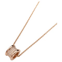 Collier B.Zero1 de BULGARI en or rose 18 carats serti de diamants, vers 2020