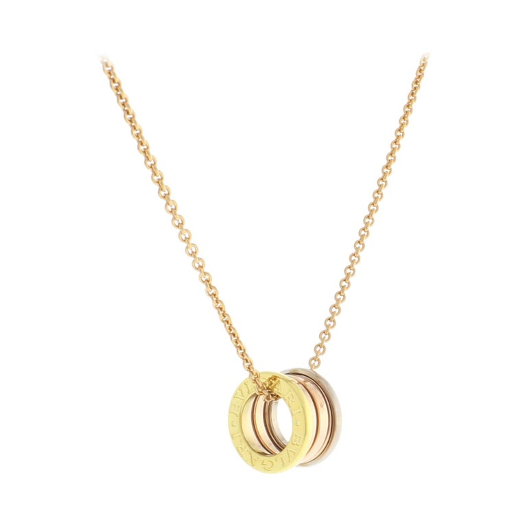 Bulgari B Zero1 Necklace In Pink Yellow And White Gold At 1stdibs Bulgari B Zero1 Necklace In Pink Yellow And White Gold At 1stdibs