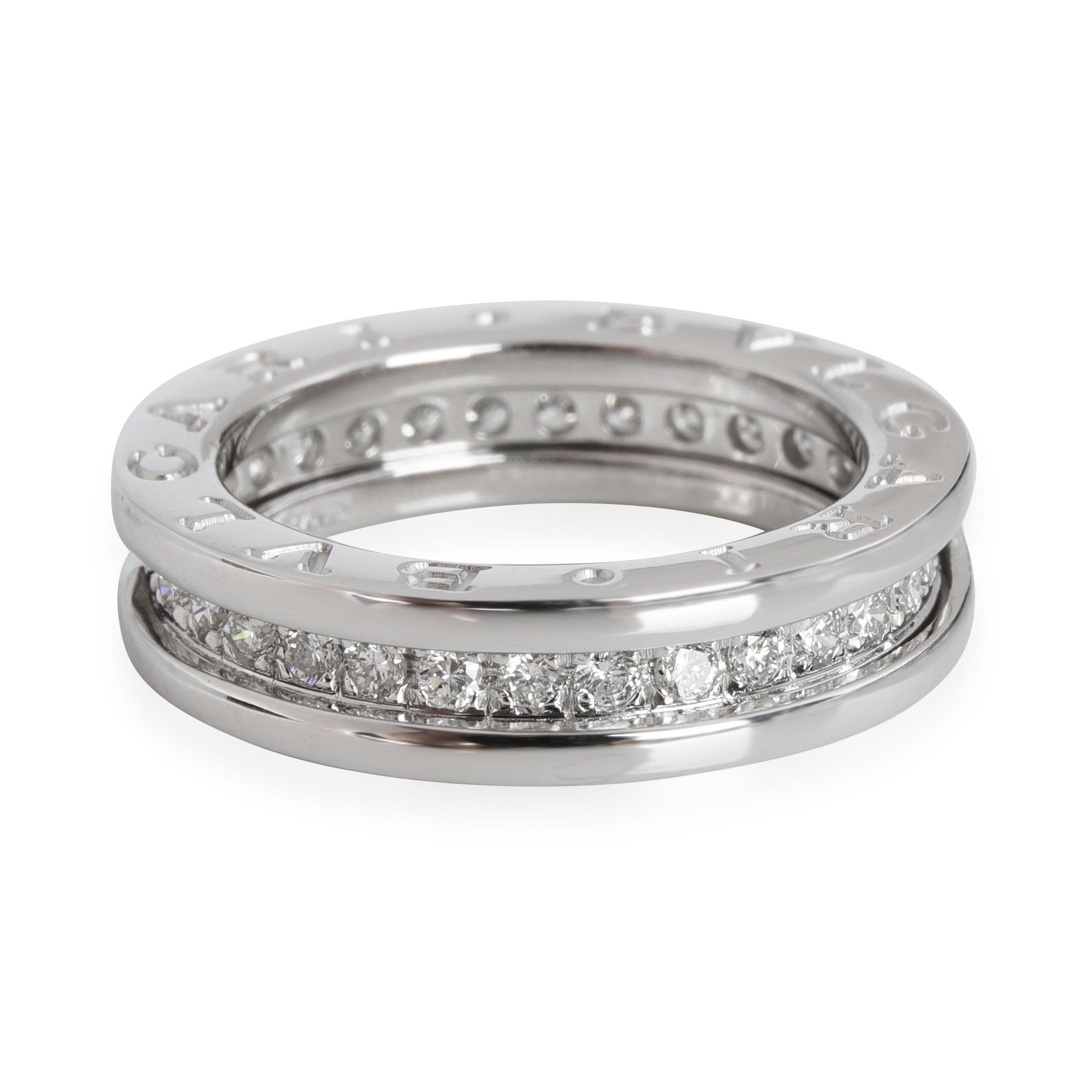 Bulgari B.Zero1 Ein-Ring-Diamantring aus 18 Karat Weißgold mit 0,45 Karat Weißgold im Zustand „Hervorragend“ in New York, NY