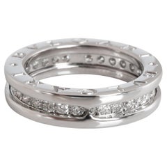 Bulgari B.Zero1 Bague à un anneau en or blanc 18 carats avec diamants 0,45 carat poids total