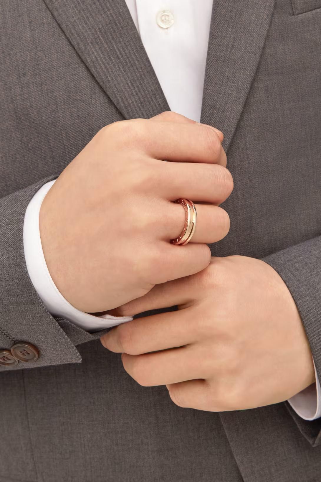 Bulgari B.zero1, bague à un anneau en or rose 18 carats massif, taille 54 en vente 2