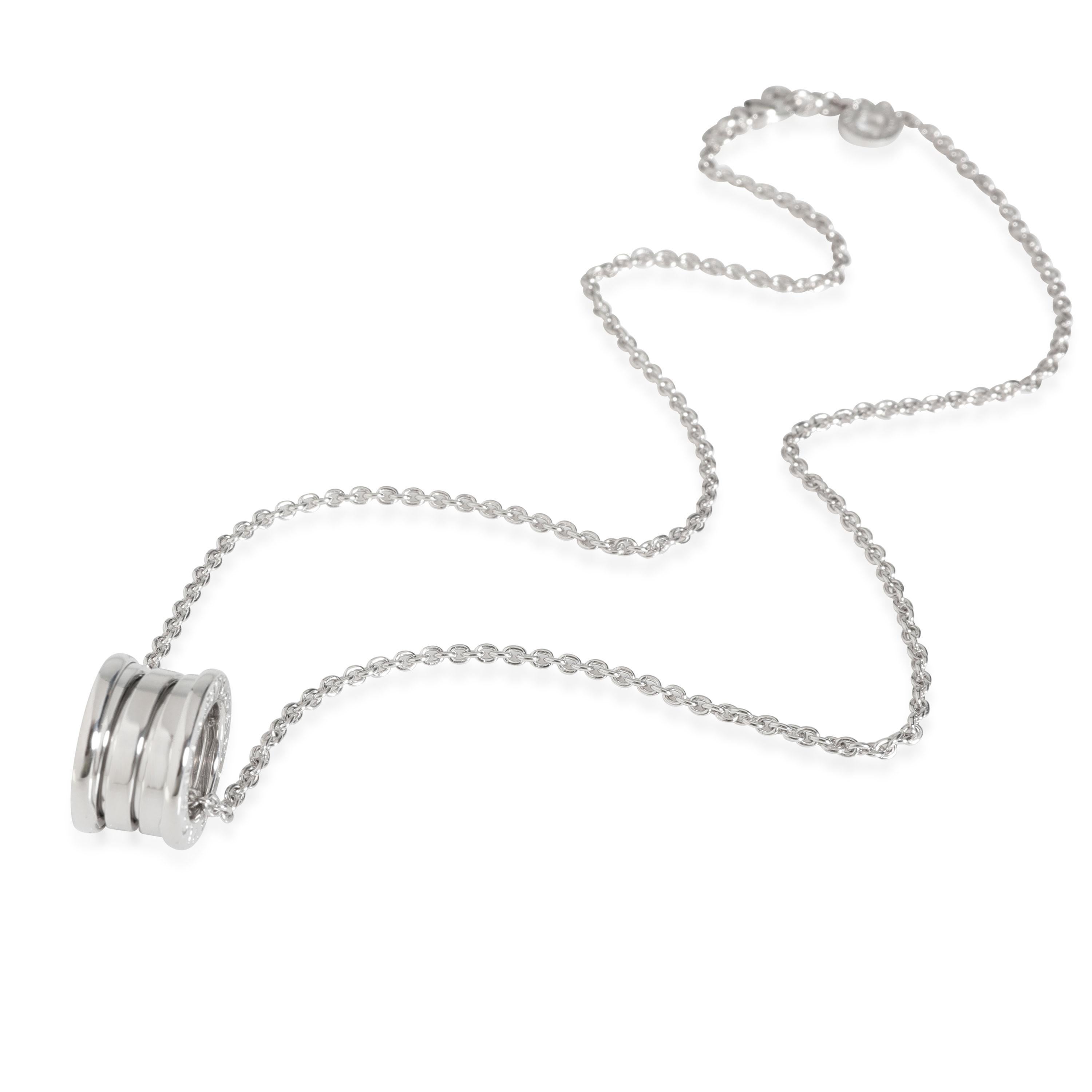 Bulgari B.Zero1 Pendant in 18k White Gold

PRIMARY DETAILS
SKU: 116565
Listing Title: Bulgari B.Zero1 Pendant in 18k White Gold
Condition Description: Retails for 3950 USD. In excellent condition and recently polished. Chain is 16 inches in