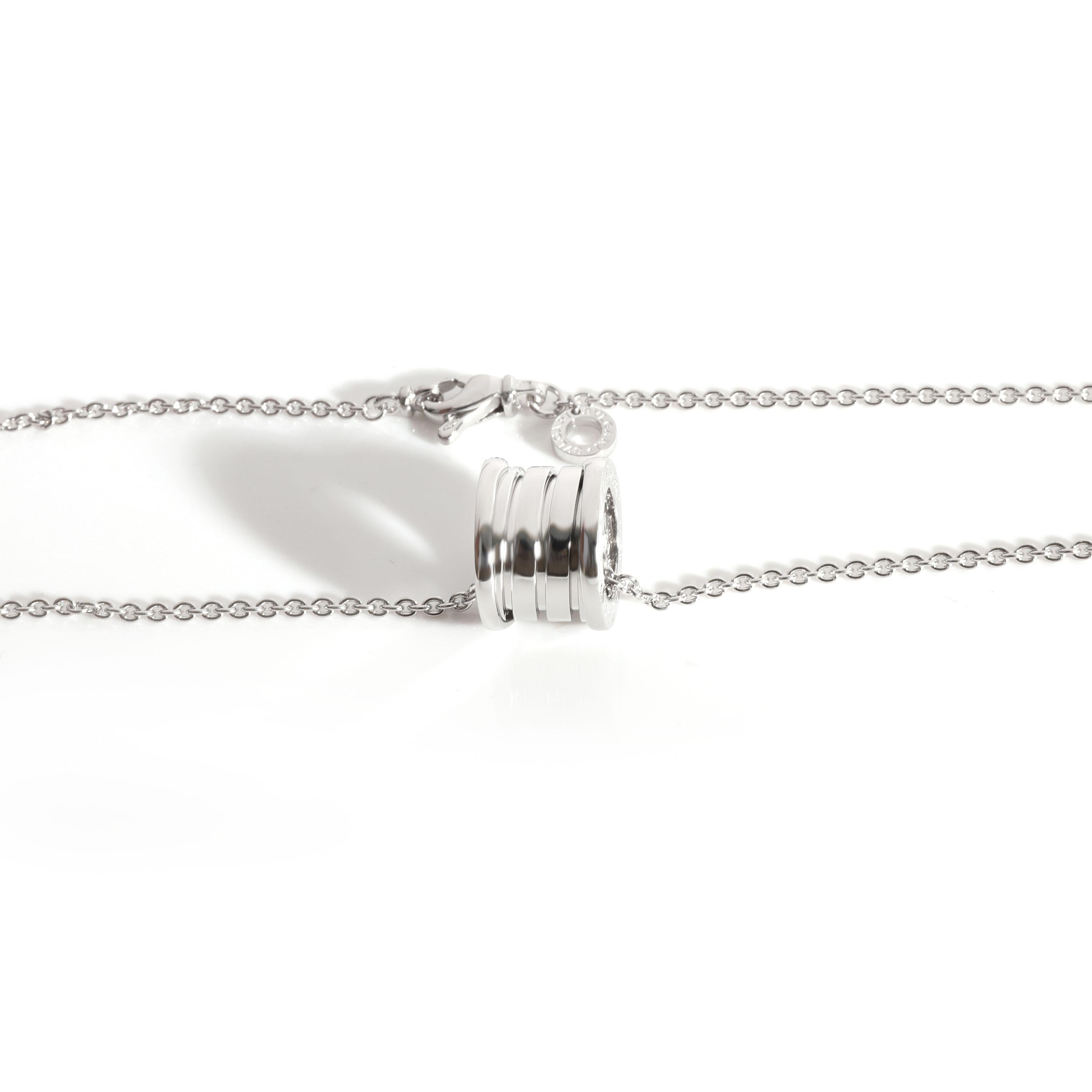 Bulgari B.Zero1 Pendant in 18k White Gold

PRIMARY DETAILS
SKU: 117547
Listing Title: Bulgari B.Zero1 Pendant in 18k White Gold
Condition Description: Retails for 3950 USD. In excellent condition and recently polished. Chain is 16 inches in