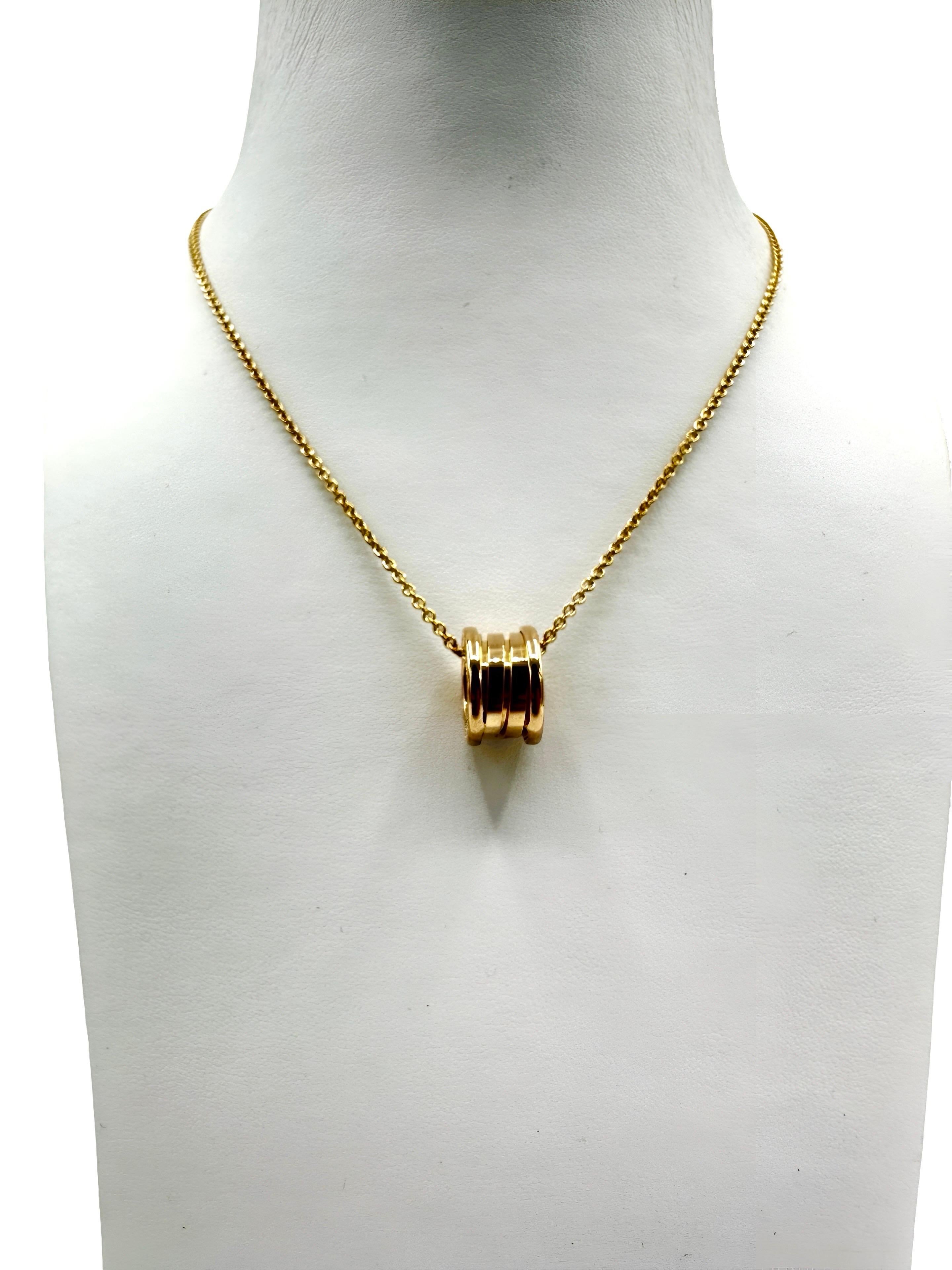 Moderno Bulgari B.zero1 - Collana con ciondolo in oro rosa 18 carati in vendita