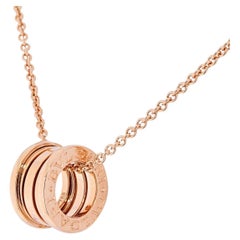 Bulgari B.zero1 - Collana con ciondolo in oro rosa 18 carati
