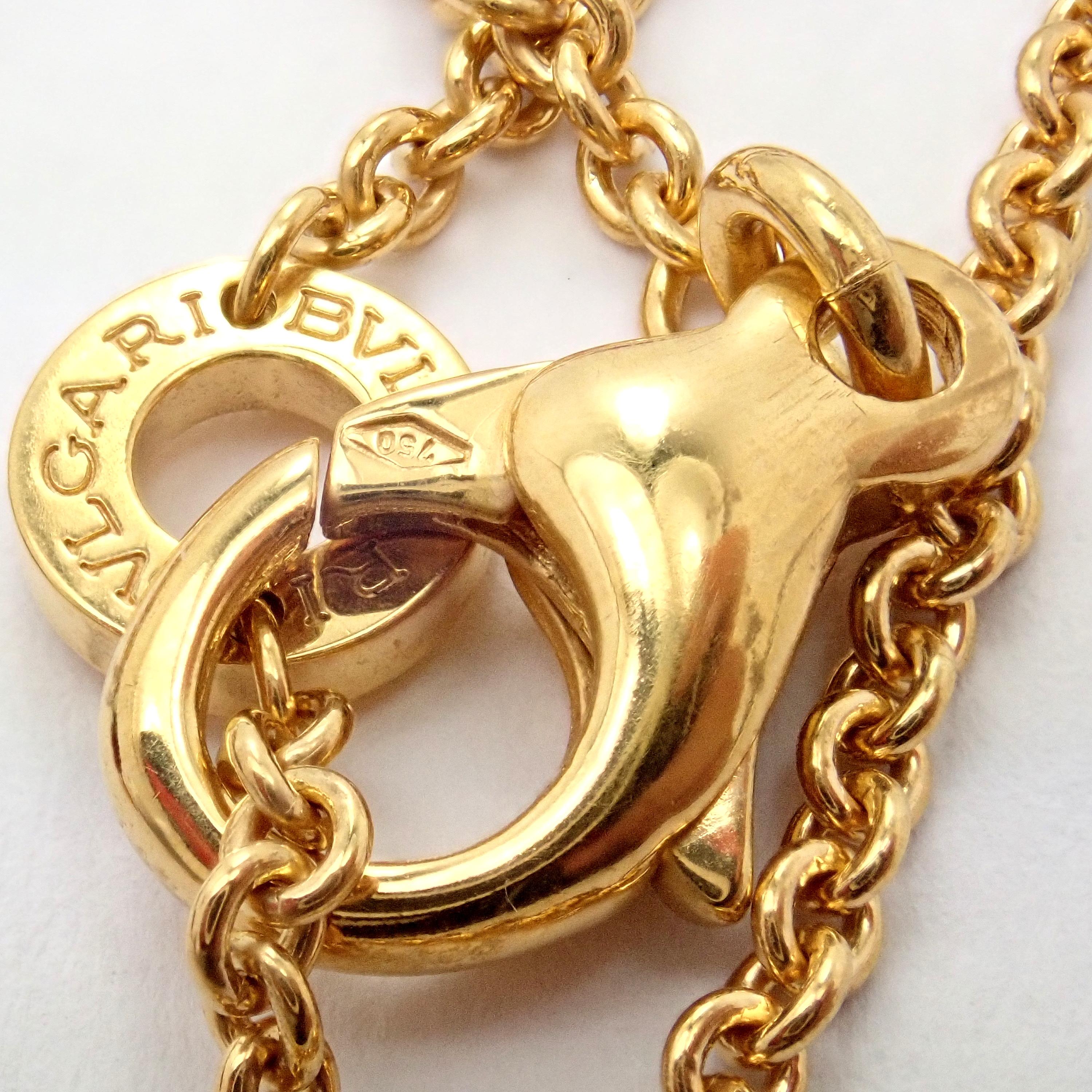 Bulgari B.Zero1 Peridot Amethyst Yellow Gold Pendant Necklace In Excellent Condition In Southampton, PA