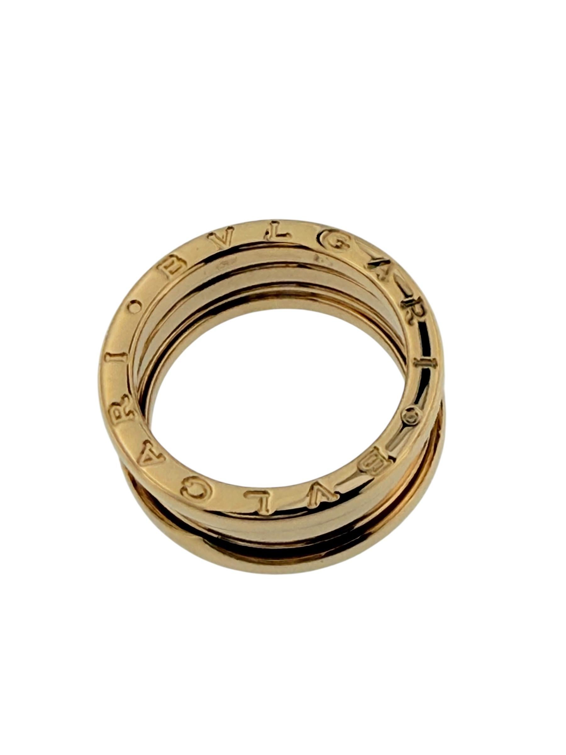 Anello Bulgari B.Zero1 Oro rosa 18 carati 2 Righe In condizioni ottime in vendita a Esch sur Alzette, Esch-sur-Alzette