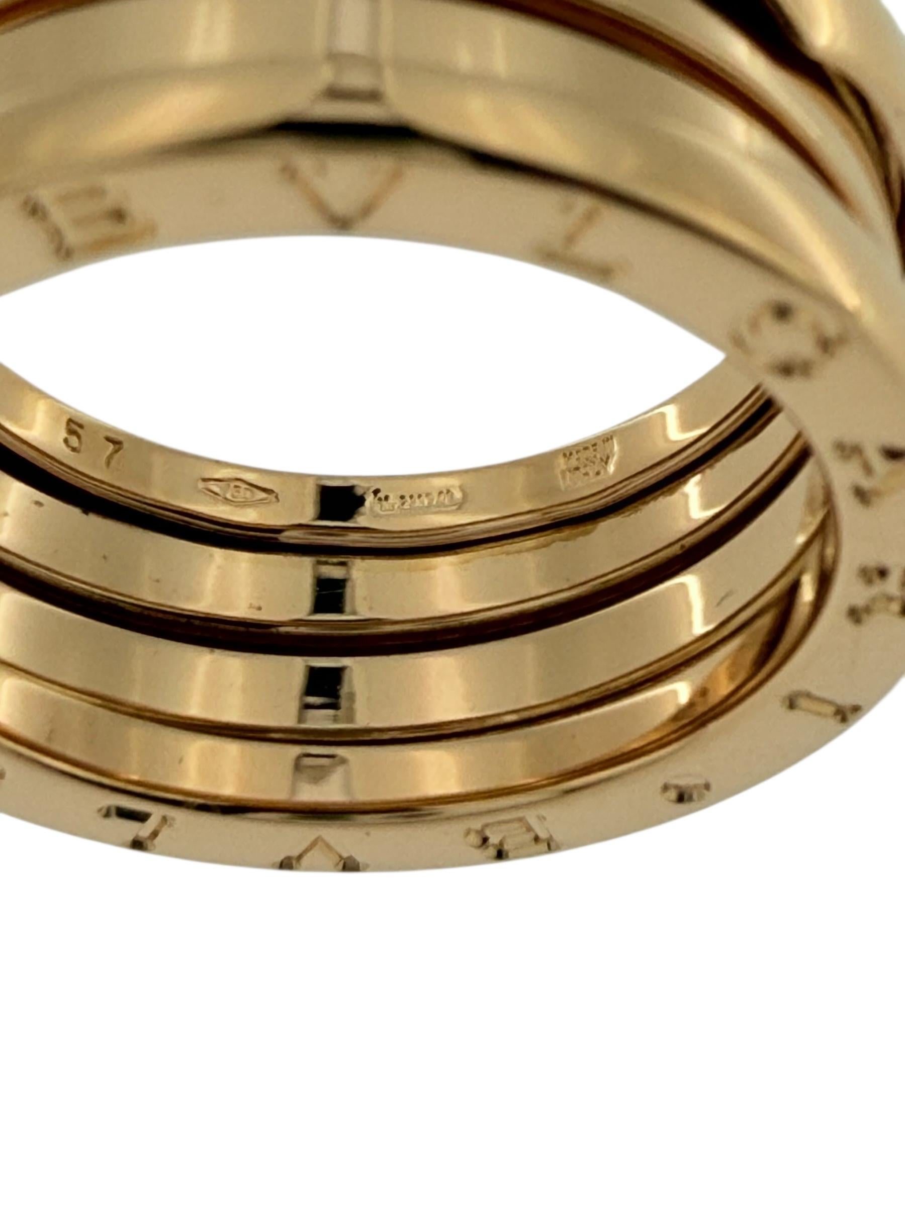 da uomo o donna Anello Bulgari B.Zero1 Oro rosa 18 carati 2 Righe in vendita
