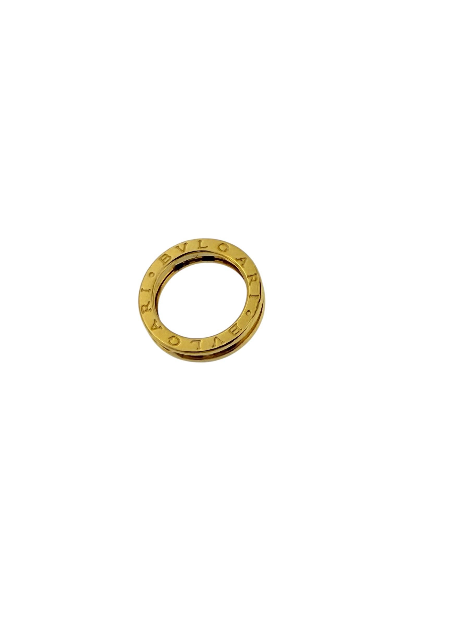 Women's or Men's Bulgari B.Zero1 Ring 18 karat Yellow Gold 1 Row For Sale