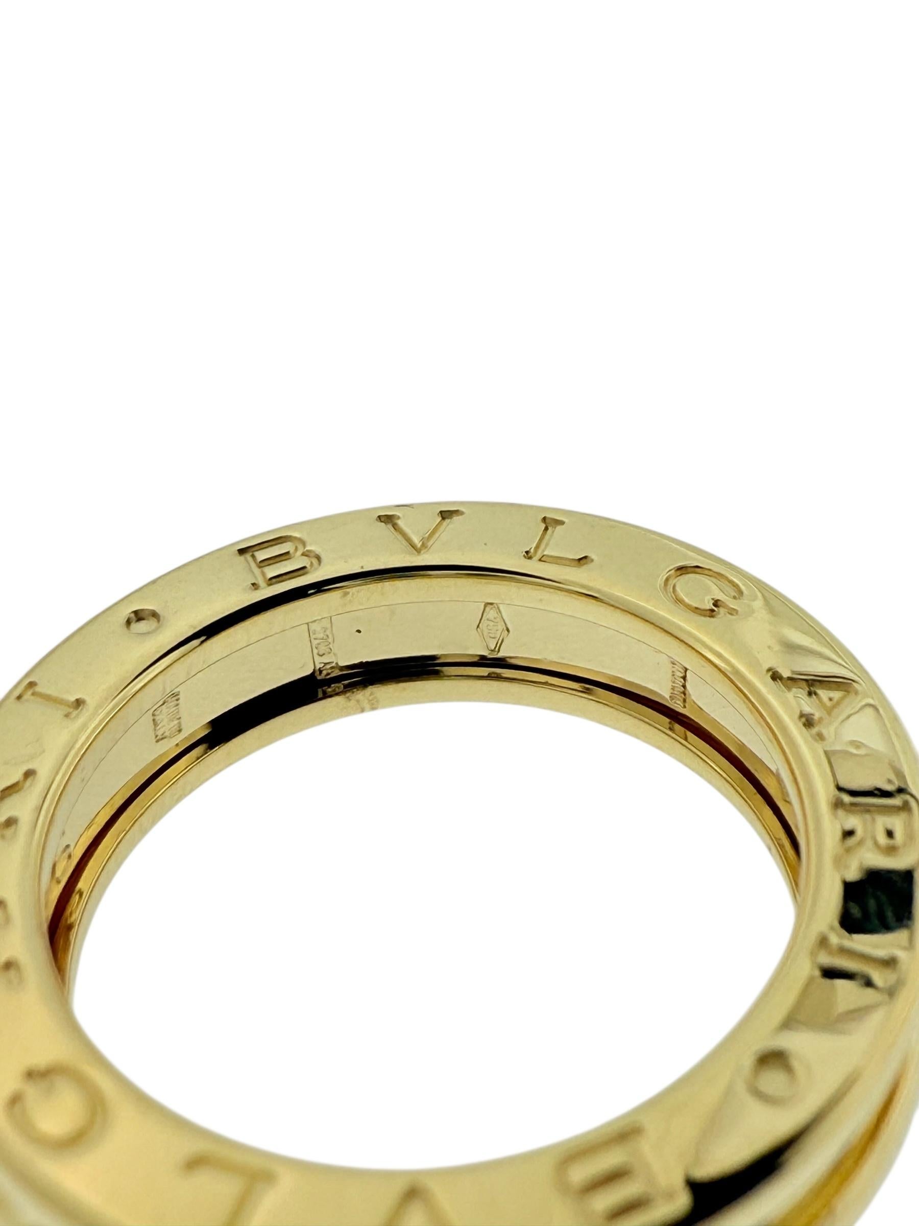 Bulgari B.Zero1 Ring 18 karat Yellow Gold 1 Row For Sale 3