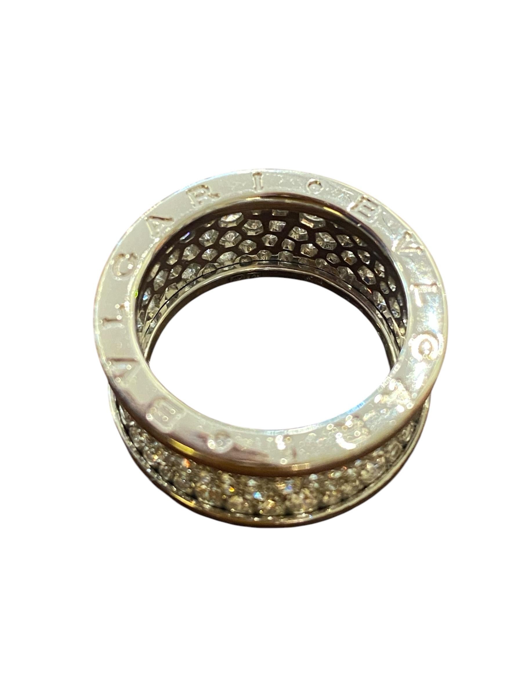 Round Cut Bulgari B.ZERO1 Ring, Gold and Diamonds For Sale
