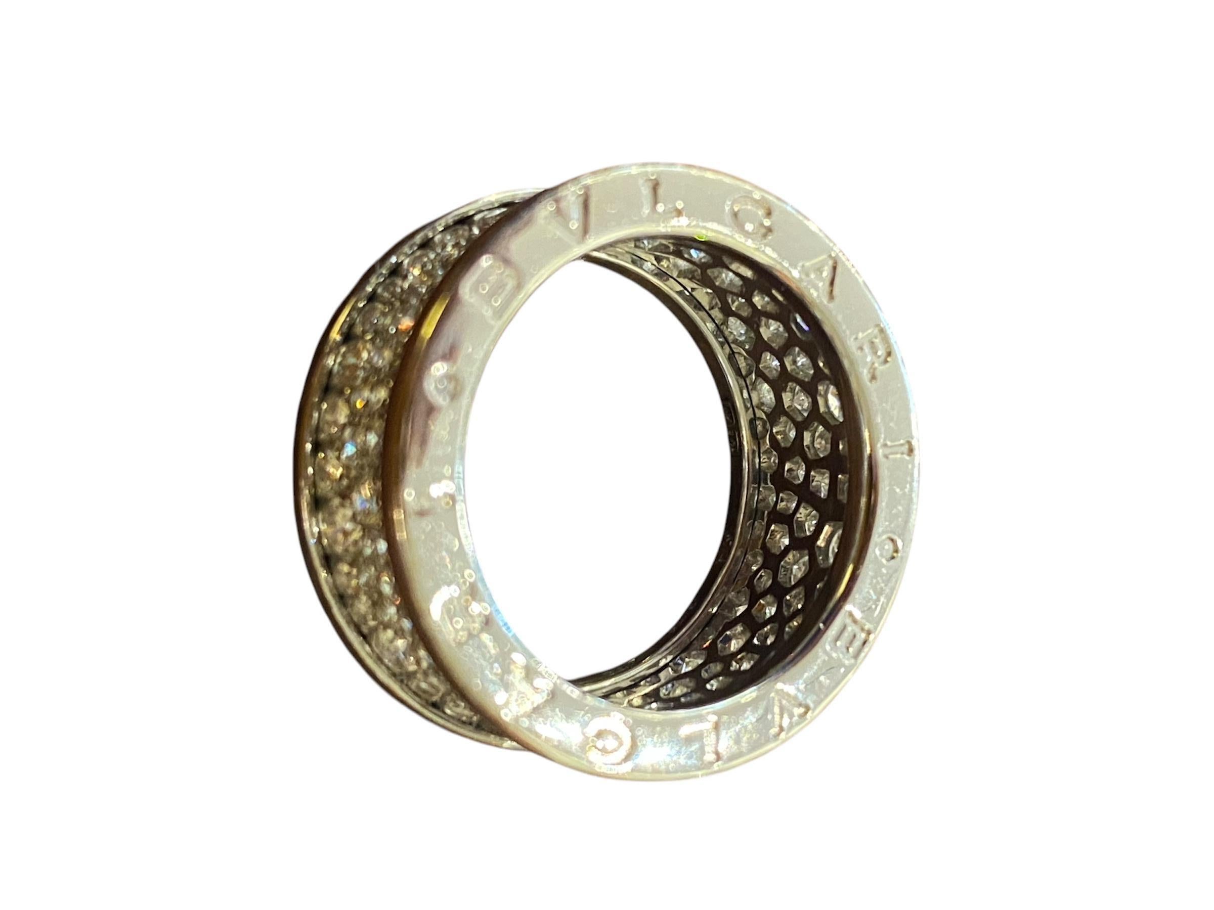 Bulgari B.ZERO1 Ring, Gold and Diamonds In Good Condition For Sale In Lisboa, PT