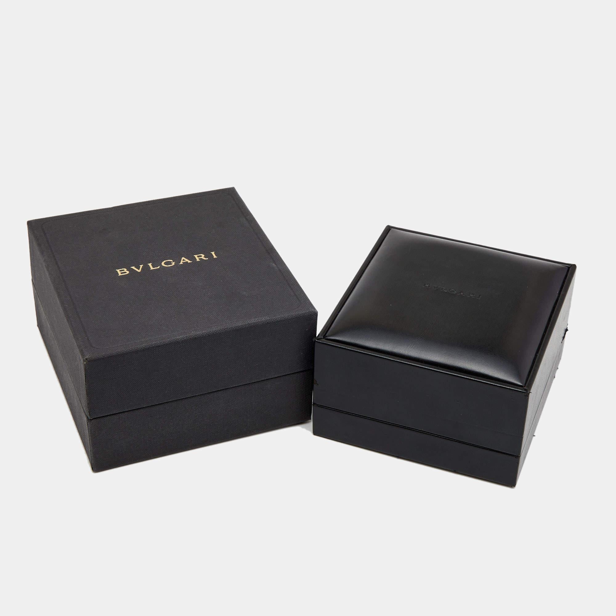 da uomo o donna Anello BULGARI B.Zero1 in oro bianco e topazio blu in vendita