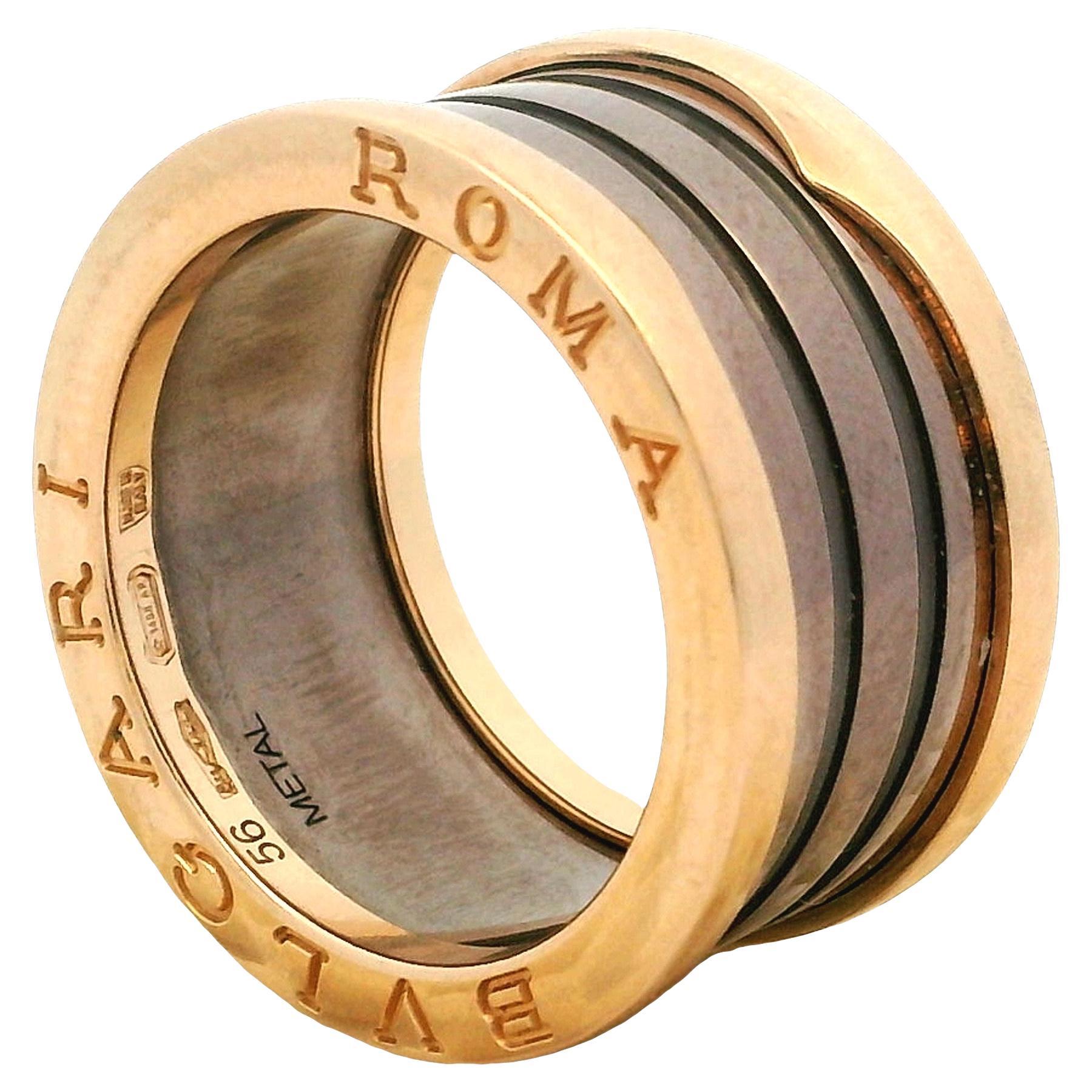 Anello Bulgari B.zero1 "Roma" in oro rosa 18 carati misura 7 in vendita