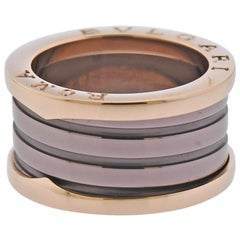 Bulgari B.Zero1 Roma Rose Gold Bronze Ceramic Band Ring