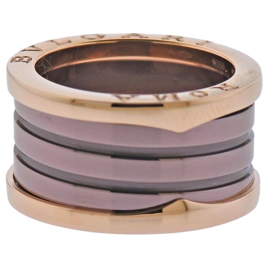 Bulgari B.Zero1 Roma Rose Gold Ceramic Ring