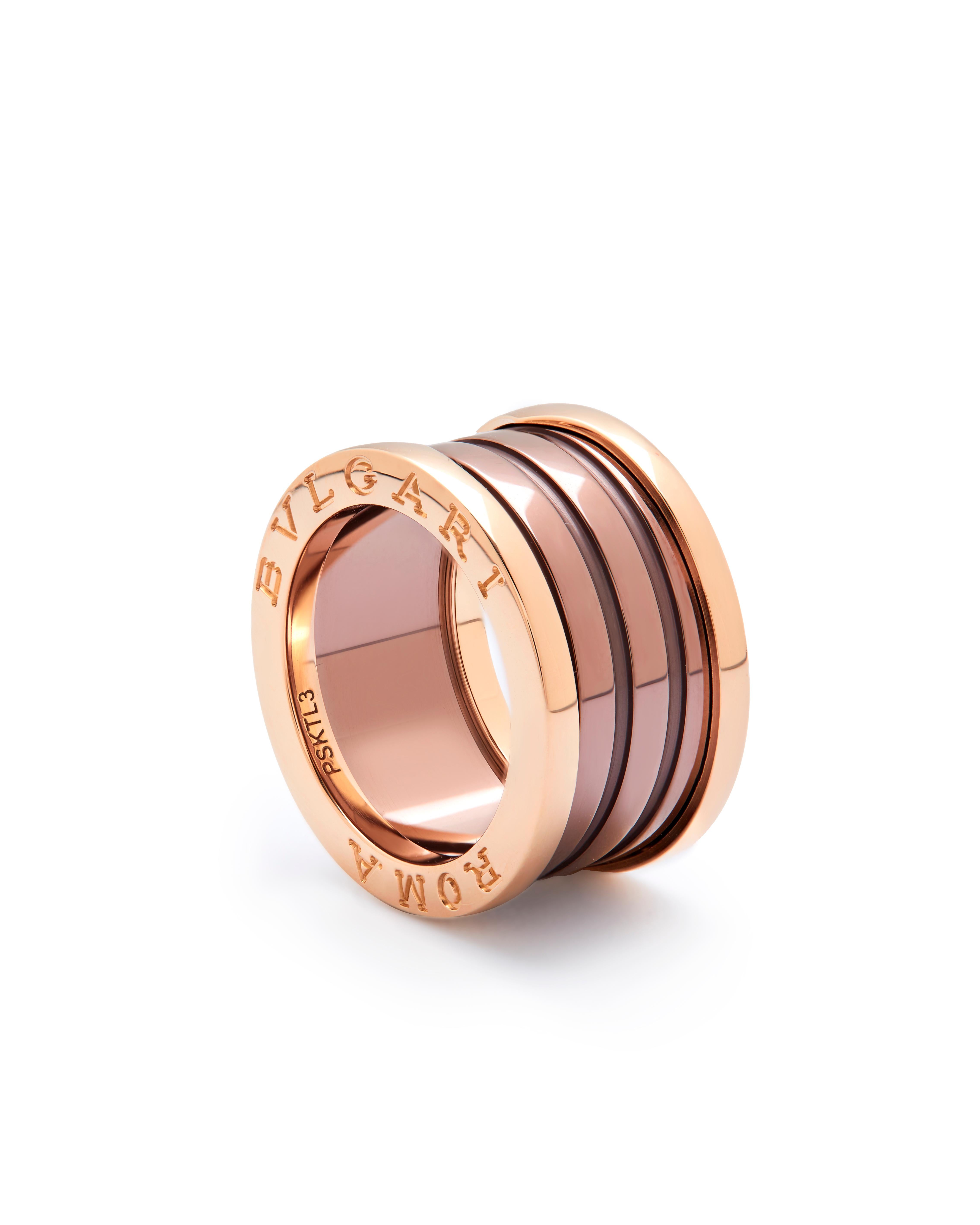 Anello Bulgari BZero1 in oro rosa e bronzo In condizioni ottime in vendita a Addlestone, GB