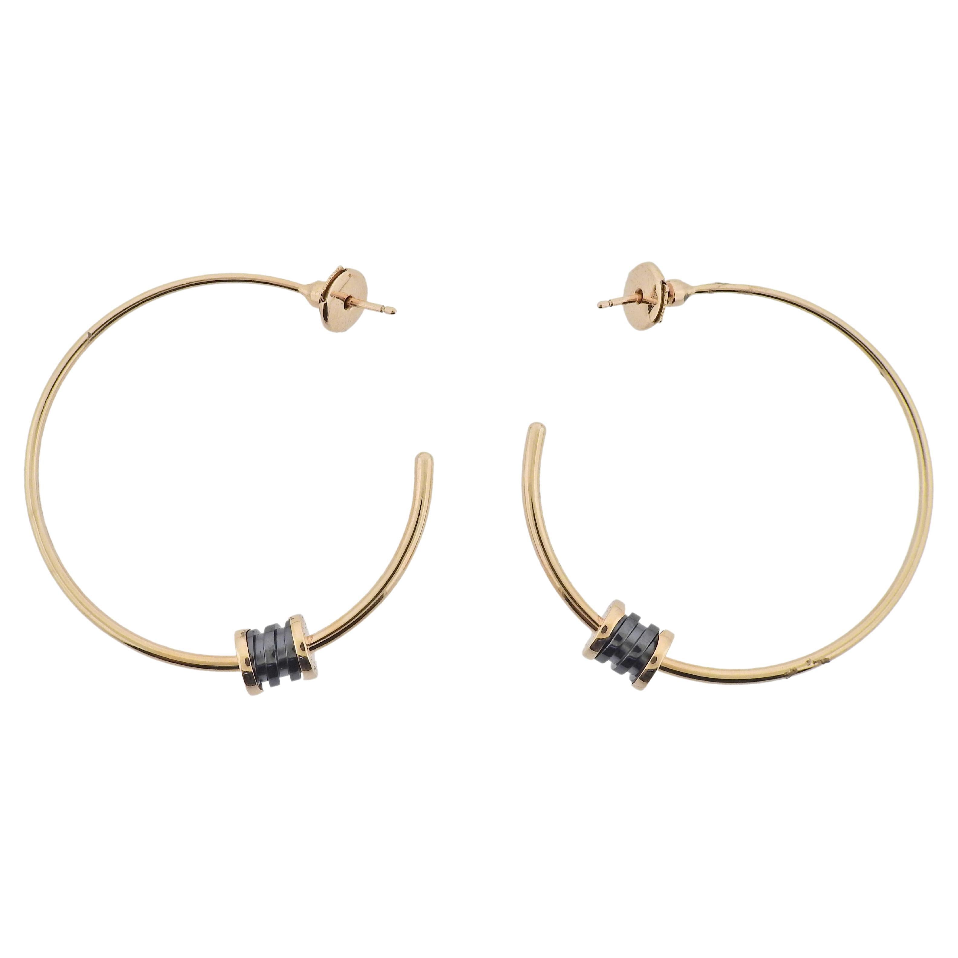 Rose gold BVLGARI BVLGARI Earrings with 0.38 ct Diamonds | Bulgari Official  Store
