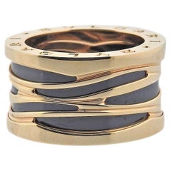 Bulgari B.Zero1 Rose Gold Black Ceramic Ring