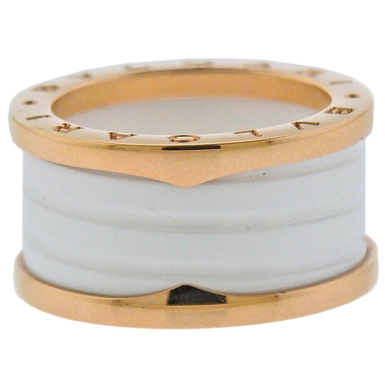 Bulgari B Zero1 Rose Gold Ceramic Ring At 1stdibs Bulgari B Zero1 Rose Gold Ceramic Ring At 1stdibs