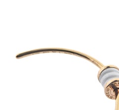 Bulgari B.Zero1 Rose Gold White Ceramic Hoop Earrings