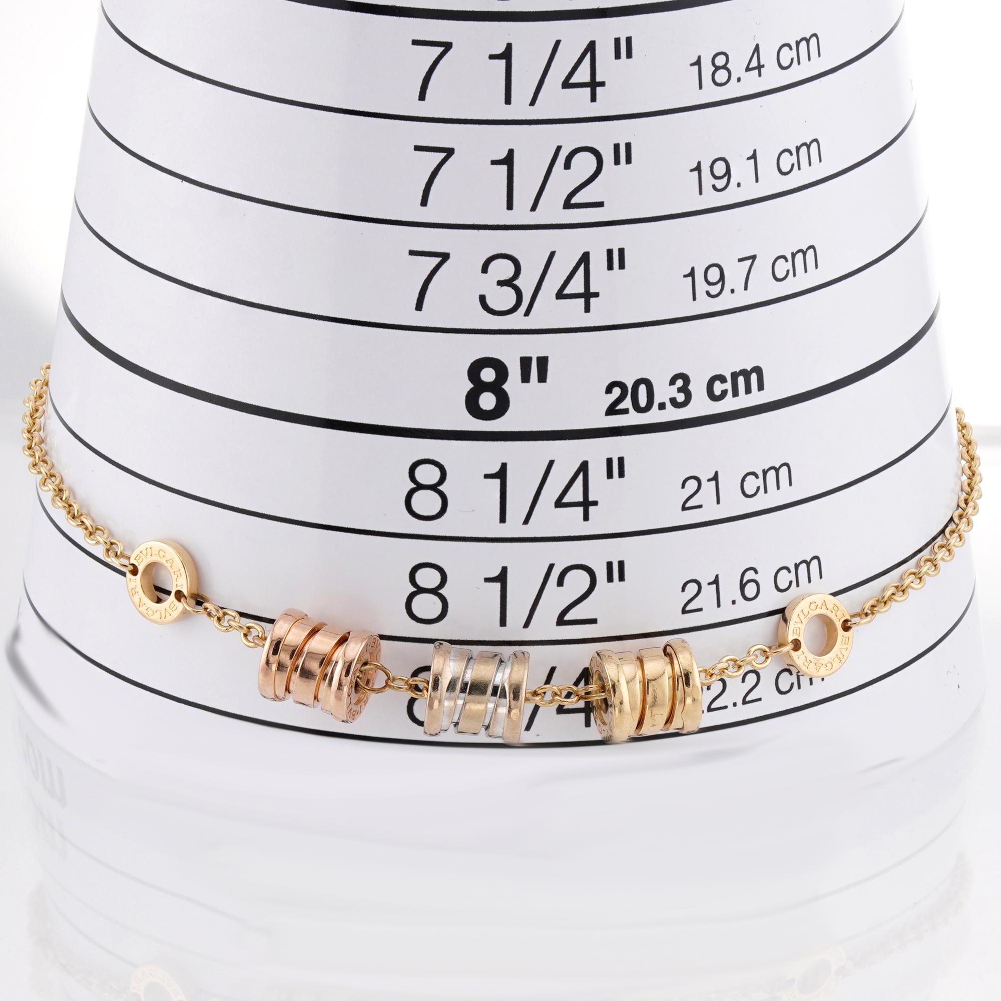 BULGARI B.Zero1 Tree Tri-Gold Charm Bracelet im Angebot 2