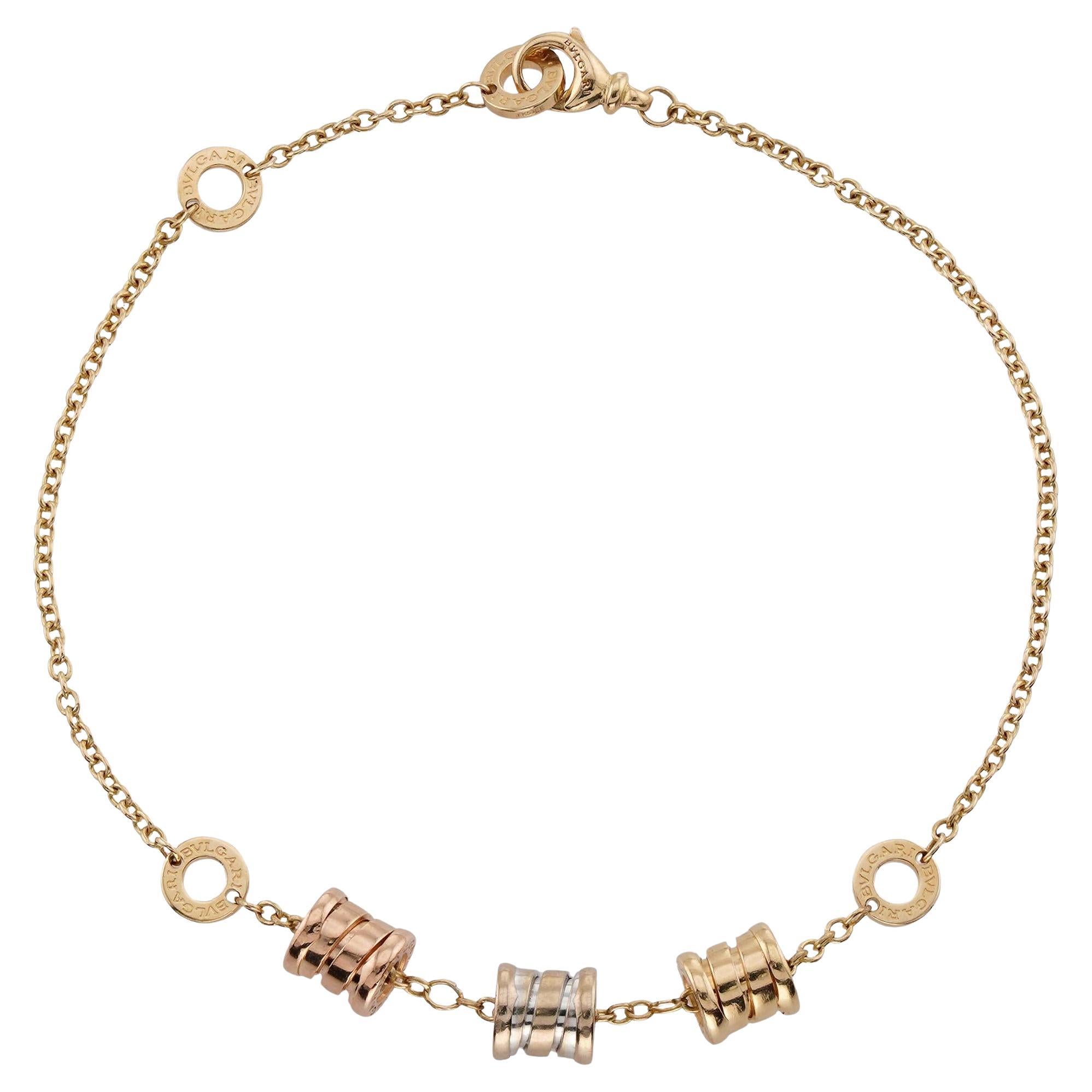 BULGARI B.Zero1 Tree Tri-Gold Charm Bracelet