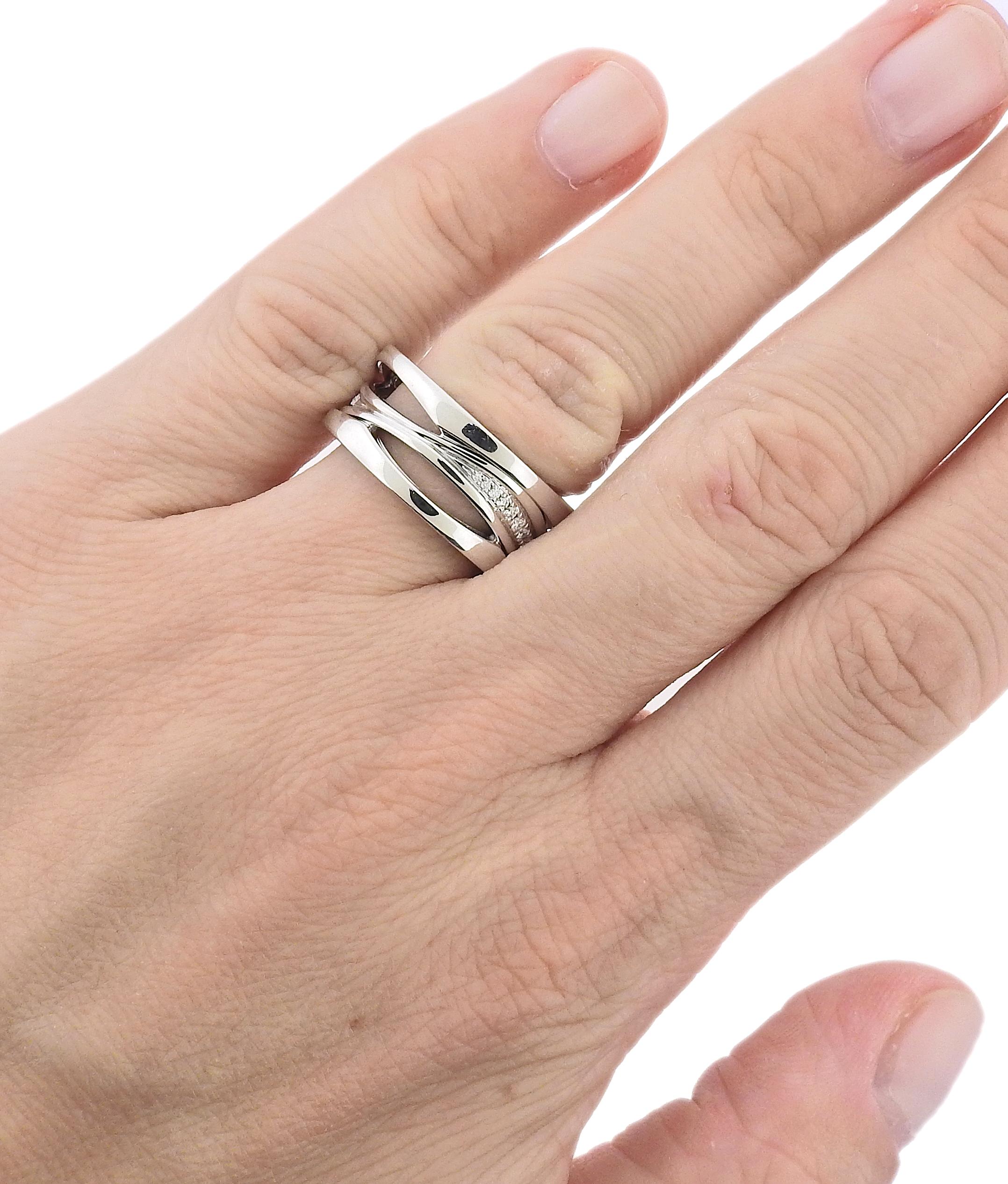 Bulgari B.Zero1 Weißgold-Diamantring im Zustand „Hervorragend“ im Angebot in Lambertville, NJ