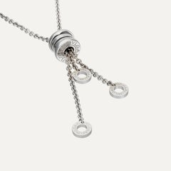 Bulgari B.Zero1 White Gold Pendant Necklace with Original Box