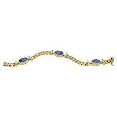 Bulgari Cabochon Blue Sapphire and Diamonds Bracelet