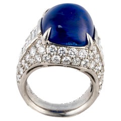 Bulgari Cabochon Saphir und Diamant Ring