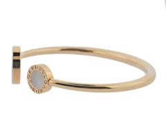 Bulgari Carnelian Mother of Pearl Rose Gold Cuff Bracelet