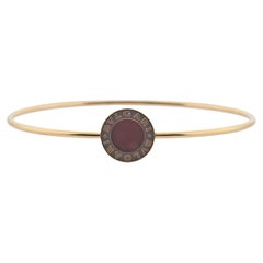 Bulgari Carnelian Rose Gold Bangle Bracelet